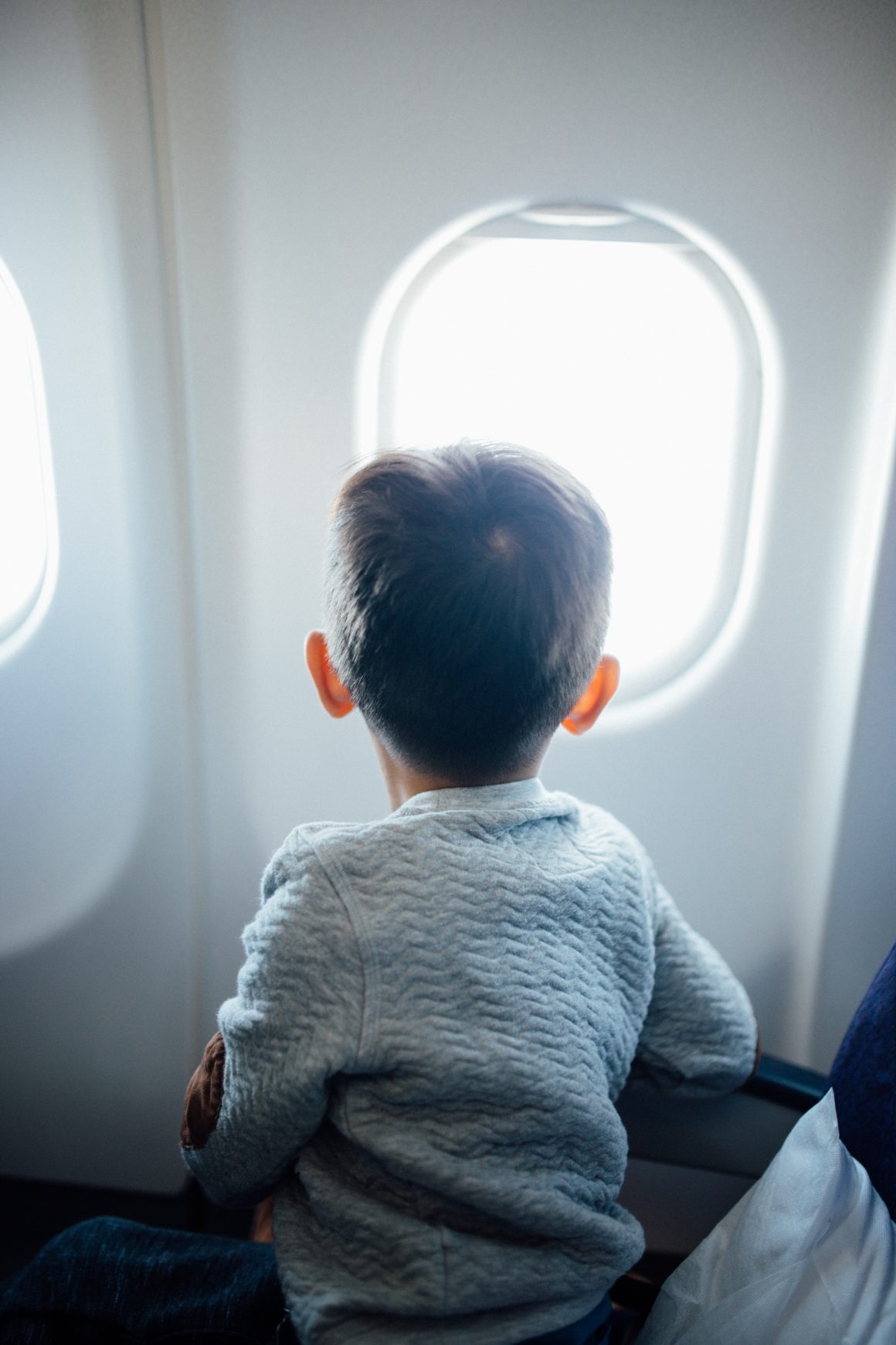 Boy on an airplane