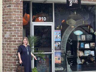 The atmospheric Nevermore Books, one of two independent bookstores in Beaufort.